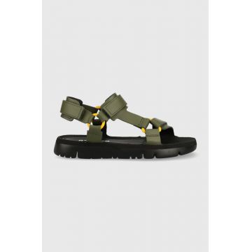 Camper sandale de piele Oruga Sandal barbati, culoarea verde, K100416.022