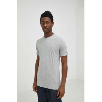 Les Deux tricou din bumbac culoarea gri, melanj Les Deux tricou din bumbac culoarea gri, melanj