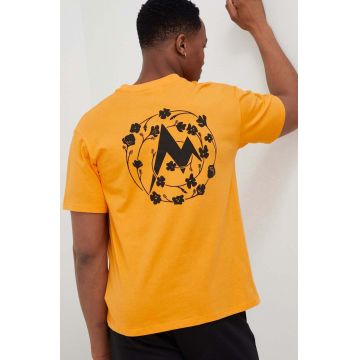 Marmot tricou din bumbac culoarea galben, cu imprimeu