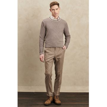 Pantaloni chino din amestec de lana