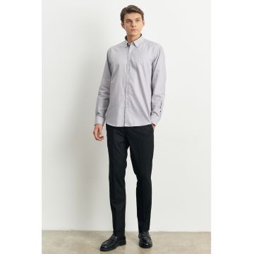 Pantaloni chino din amestec de lana