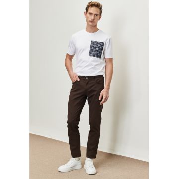 Pantaloni slim fit teturati