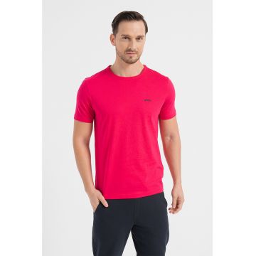Tricou regular fit cu imprimeu logo discret Curved