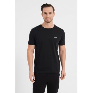 Tricou regular fit cu imprimeu logo discret Curved
