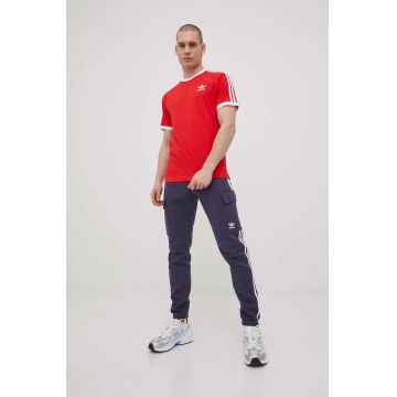 adidas Originals tricou din bumbac Adicolor HE9547 culoarea rosu, cu imprimeu