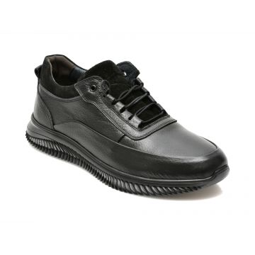 Pantofi BRAVELLI negri, 401019, din piele naturala