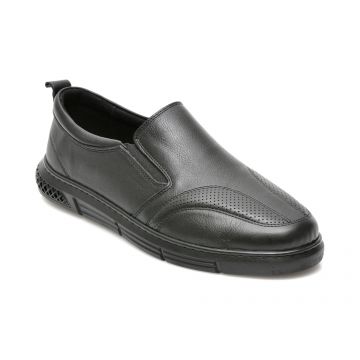 Pantofi BRAVELLI negri, 55605, din piele naturala