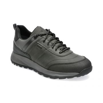 Pantofi sport GEOX negri, U26EZA, din material textil si piele ecologica