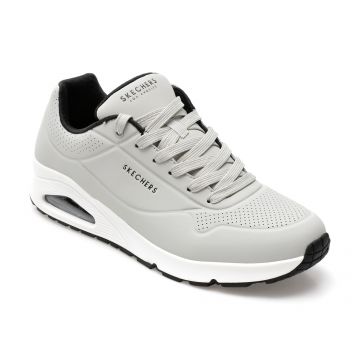 Pantofi sport SKECHERS gri, UNO, din piele ecologica