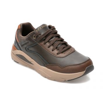 Pantofi sport SKECHERS maro, VERRADO, din piele naturala