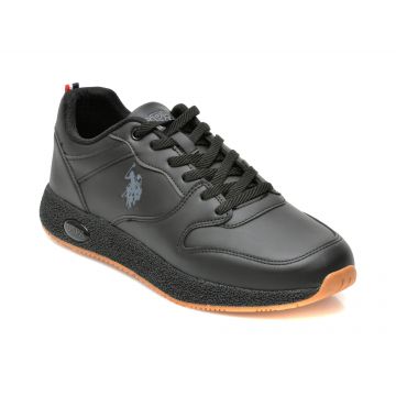 Pantofi sport US POLO ASSN negri, ANGEL, din piele ecologica