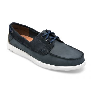 Mocasini CLARKS bleumarin, BRATTON BOAT 0912, din nabuc