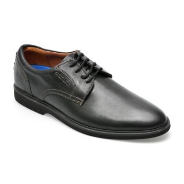 Pantofi CLARKS negri, MALWOOD LACE 01-N, din piele naturala