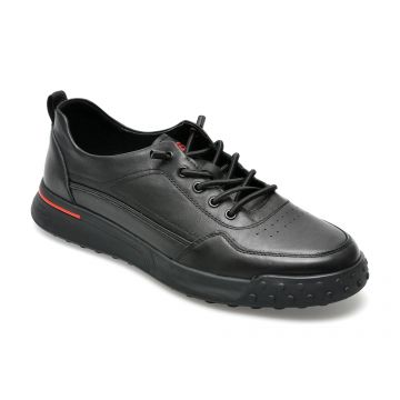 Pantofi OTTER negri, CJ22015, din piele naturala