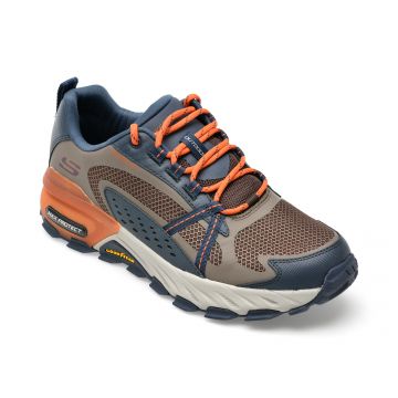 Pantofi sport SKECHERS bleumarin, MAX PROTECT, din material textil si piele ecologica