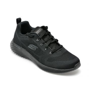 Pantofi sport SKECHERS negri, BOUNDER, din material textil