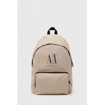 Armani Exchange rucsac barbati, culoarea alb, mare, cu imprimeu