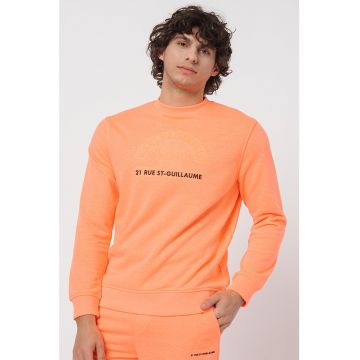 Bluza sport cu decolteu la baza gatului si logo