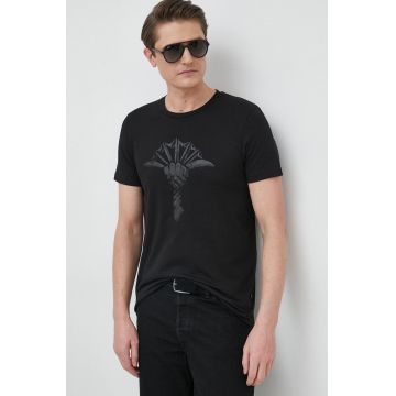 Joop! tricou din bumbac culoarea negru, cu imprimeu