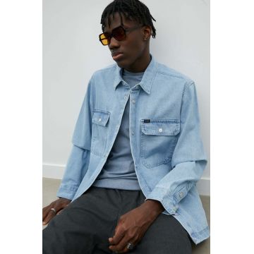Lee camasa jeans barbati, cu guler clasic, relaxed