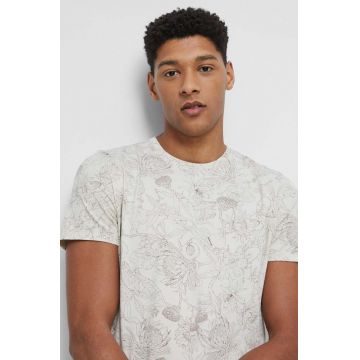 Medicine tricou din bumbac culoarea bej, modelator