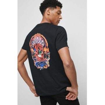 Medicine tricou din bumbac culoarea negru, cu imprimeu