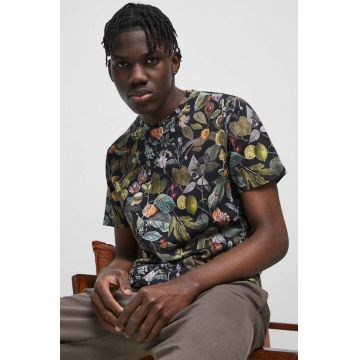 Medicine tricou din bumbac culoarea negru, modelator