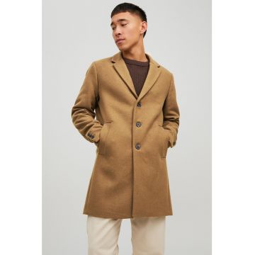Jack & Jones - Palton midi din amestec de lana