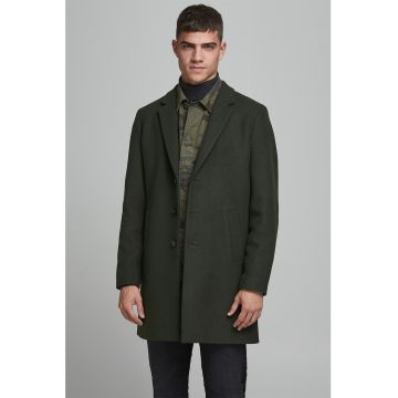 Jack & Jones - Palton midi din amestec de lana