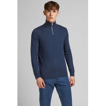 Jack & Jones - Pulover cu guler inalt si fermoar scurt