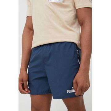 Puma pantaloni scurți de antrenament ESS+ Tape barbati, culoarea albastru marin