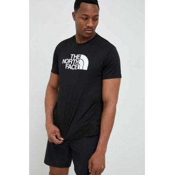 The North Face tricou sport Reaxion Easy culoarea negru, cu imprimeu