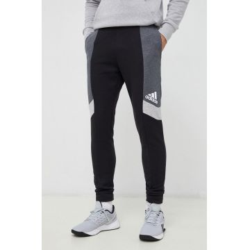 adidas pantaloni de trening culoarea negru, modelator