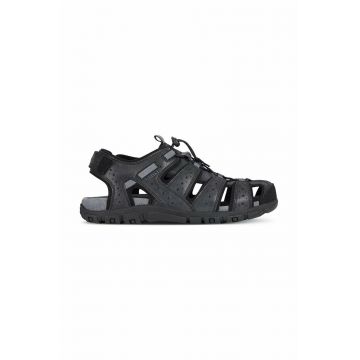 Geox sandale UOMO SANDAL STRADA barbati, culoarea negru