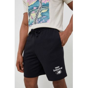 New Balance pantaloni scurți barbati, culoarea negru MS31520BK-0BK