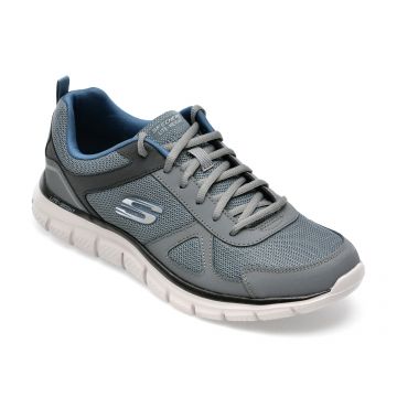 Pantofi sport SKECHERS gri, TRACK, din material textil