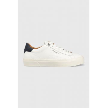 Pepe Jeans sneakers din piele YOGI culoarea alb, PMS30930 Pepe Jeans sneakers din piele YOGI culoarea alb, PMS30930