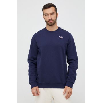 Reebok bluza barbati, culoarea albastru marin, cu imprimeu