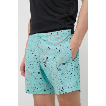 Reebok pantaloni scurți de antrenament culoarea turcoaz