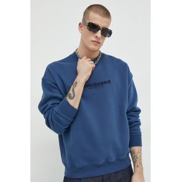 Abercrombie & Fitch bluza barbati, culoarea albastru marin, cu imprimeu