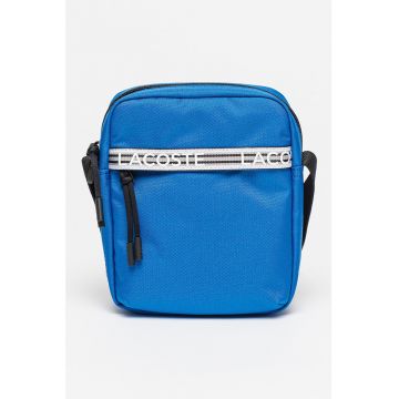 Geanta crossbody cu fermoar si logo