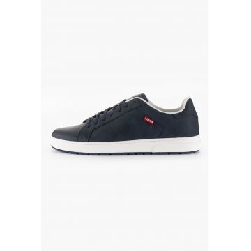 Pantofi sport low-top de piele ecologica cu aplicatie logo discreta