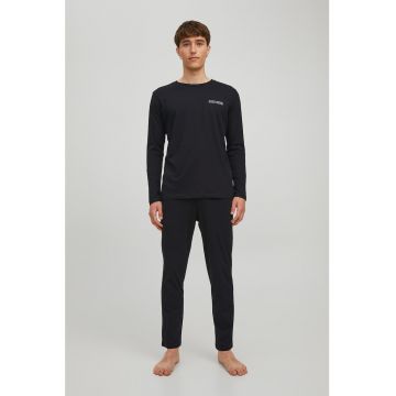 Pijama din amestec de bumbac cu pantaloni lungi