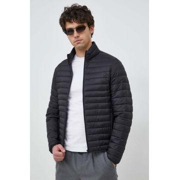 United Colors of Benetton geaca barbati, culoarea negru, de tranzitie