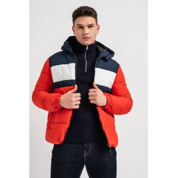 Jack & Jones - Geaca cu vatelina si model colorblock
