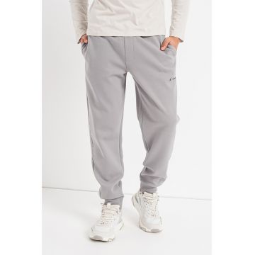 Pantaloni sport din amestec de bumbac cu snur