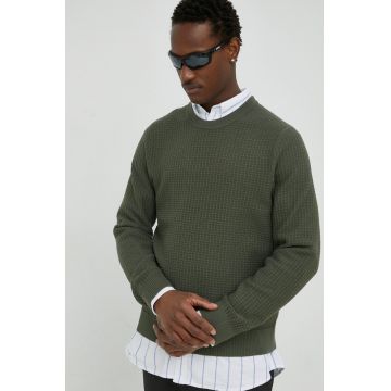 Samsoe Samsoe pulover barbati, culoarea verde, light