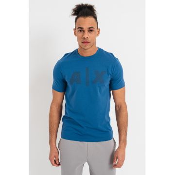 Tricou regular fit cu imprimeu monograma