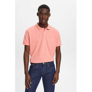 Tricou polo regular fit din material pique