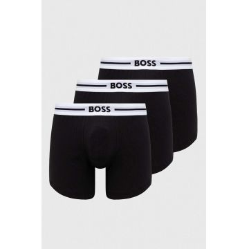 BOSS boxeri 3-pack barbati, culoarea negru